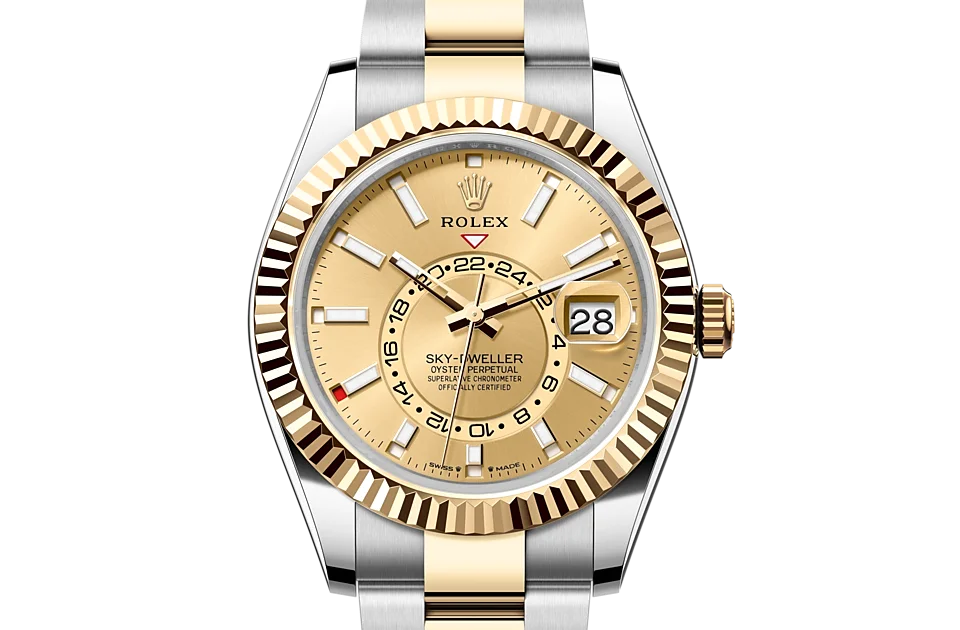 Rolex Sky-Dweller Oyster, 42 mm, Edelstahl Oystersteel und Gelbgold - M336933-0001 at Huber Fine Watches & Jewellery