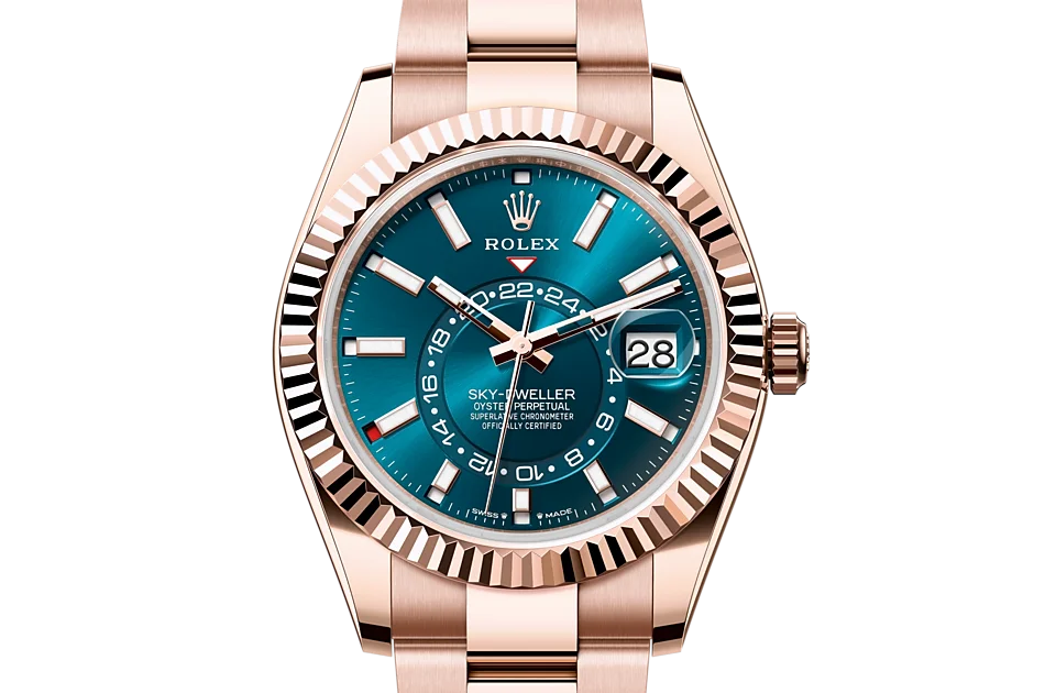 Rolex Sky-Dweller Oyster, 42 mm, Everose-Gold - M336935-0001 at Huber Fine Watches & Jewellery