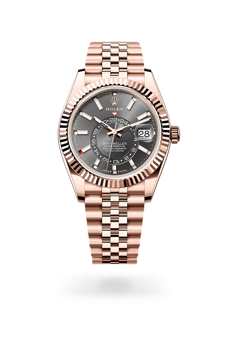Rolex Sky-Dweller Oyster, 42 mm, Everose-Gold - M336935-0008 at Huber Fine Watches & Jewellery