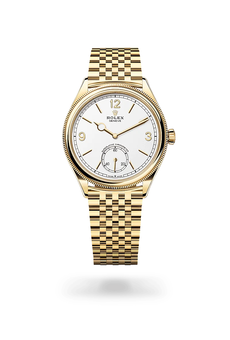 Rolex 1908 39 mm, 18 Karat Gelbgold, poliert - M52508-0008 at Huber Fine Watches & Jewellery